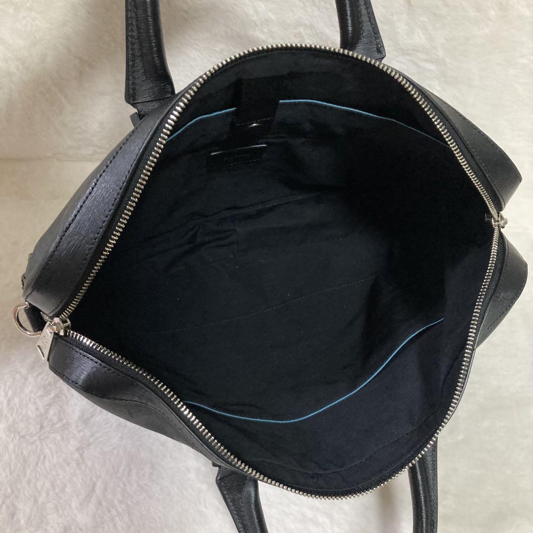 極美品 ポールスミス ストローグレインレザー ビジネスバッグ トート