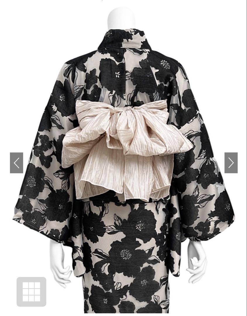 人気商品　2Wayオーガンジー花柄セパレート浴衣[tu1086] 3点セット