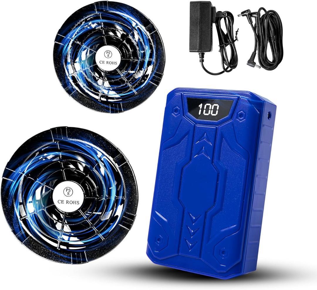 ファンバッテリーセット 2025超強 空調作業服 40V/30000mAh 連続