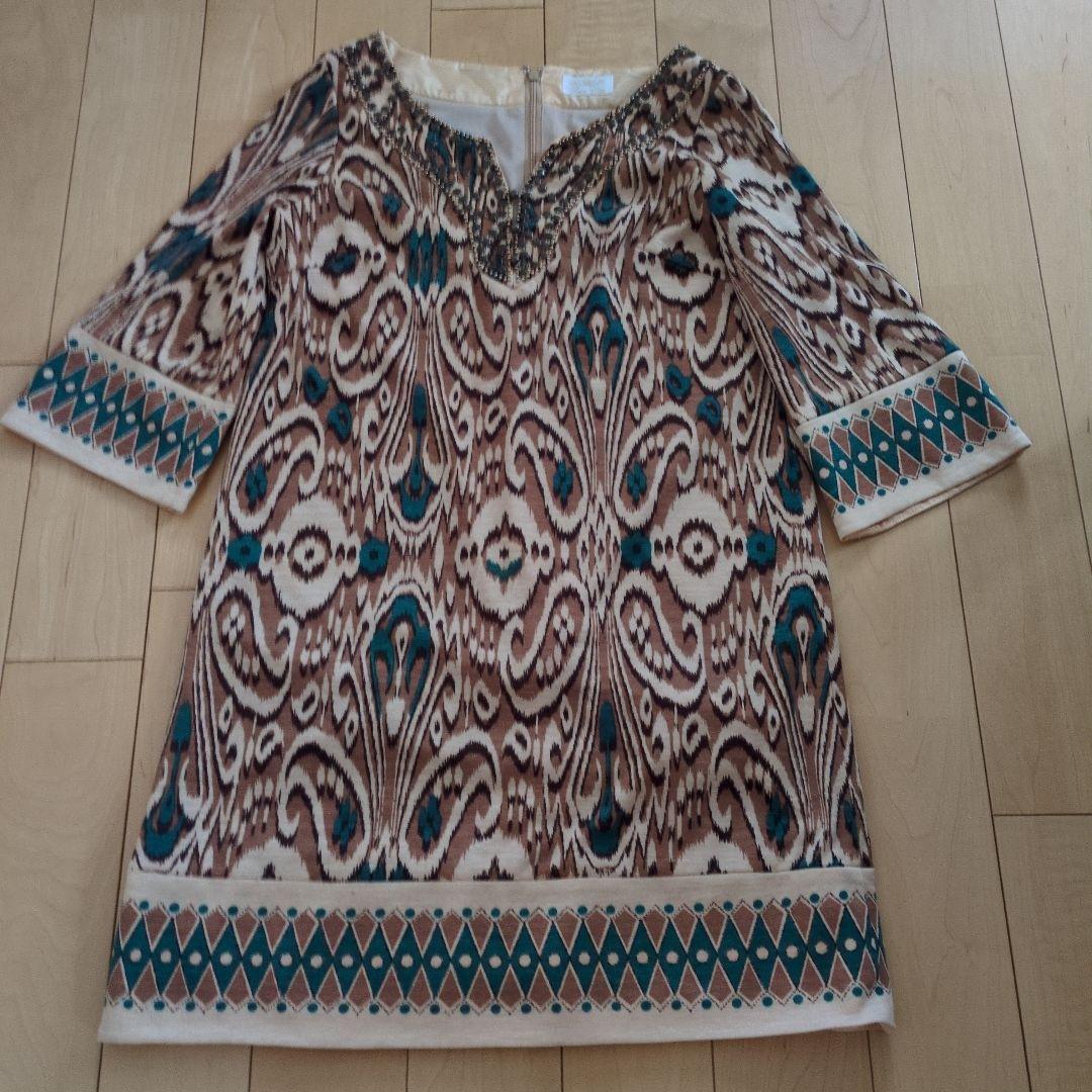 Grace Class エスニック柄 半袖チュニック