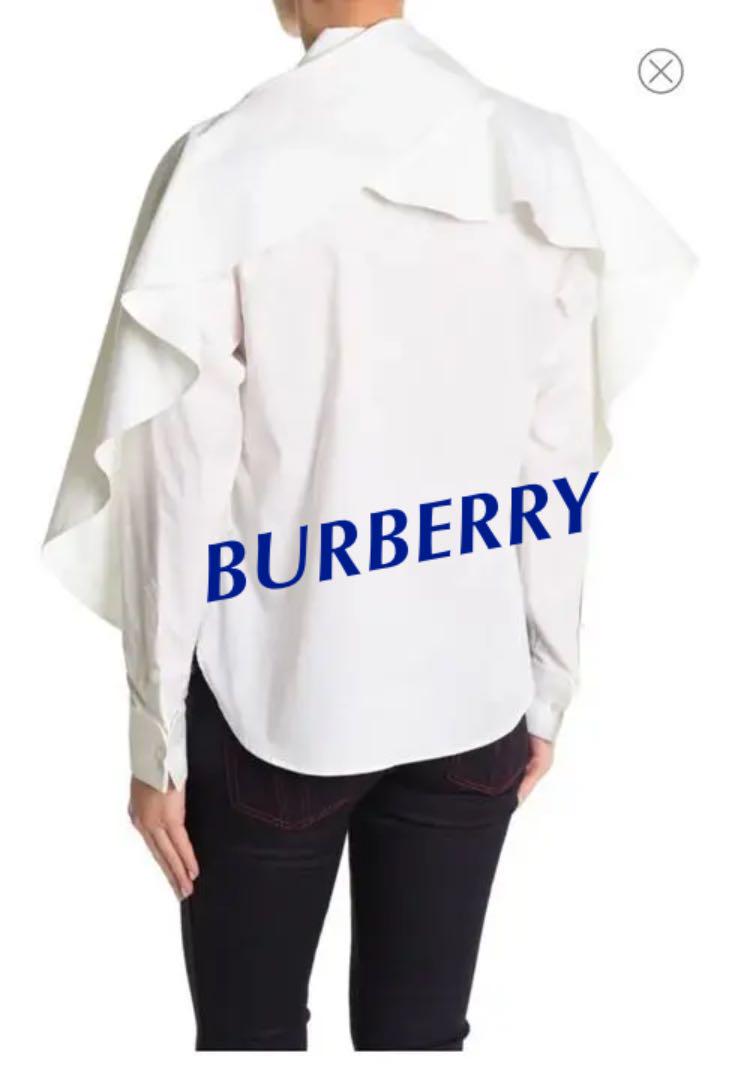 S☆決算特価商品☆新品 バーバリーBurberry アシンメトリーブラウス 純正販売店舗 ★BARBA/バルバ★ イタリア 高級 ブラウス リネン 40 シャツ/ブラウス(七分/長袖)