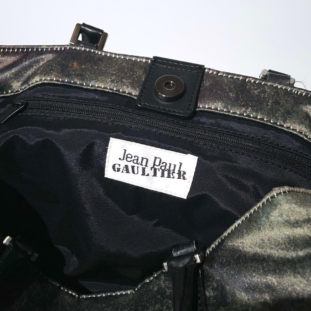 Jean Paul GAULTIER サイバー柄トートバッグ Vサイバー 玉虫色