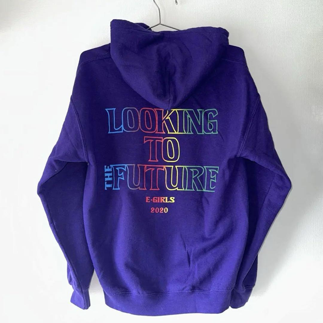 egumi パーカーLサイズ 紫 EG刺繍ユニセックススウェットパーカー[品番：EO000005974