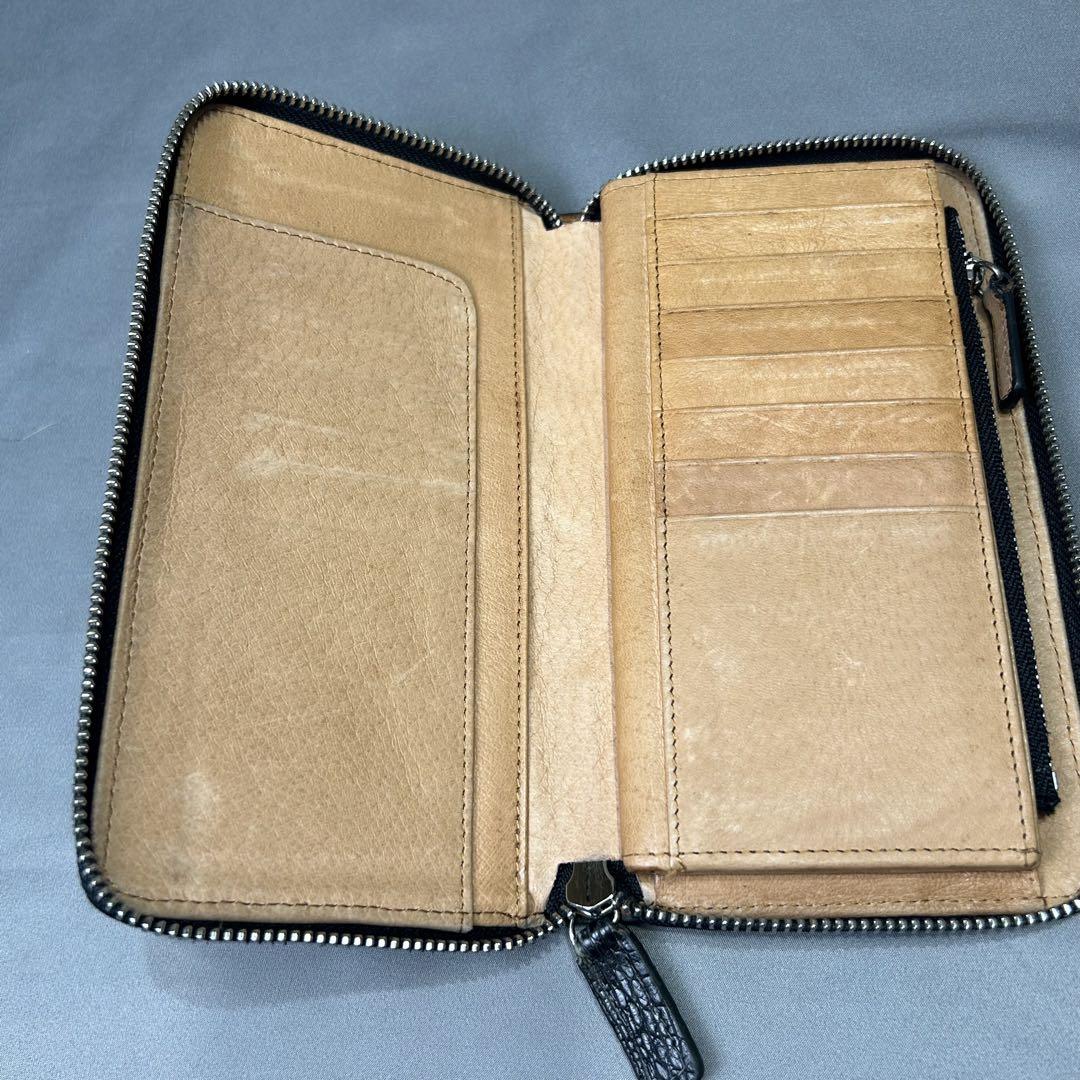GODANE 美品 ラウンドジップ フルオープンクロコダイルレザー 長財布 GODANE 美品 ラウンドジップ フルオープンクロコダイルレザー 長財布