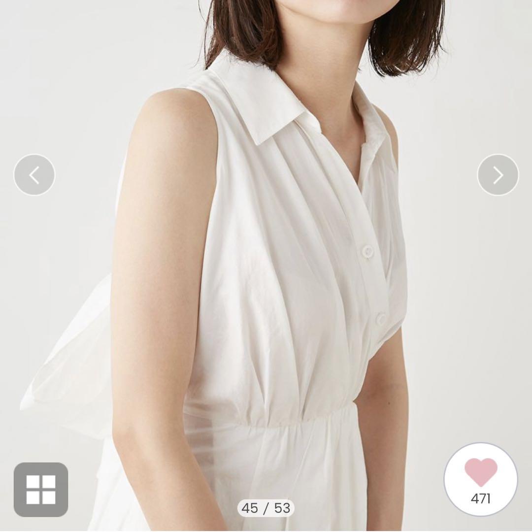 23SS・美品】SNIDEL ノースリイレヘムシャツワンピース