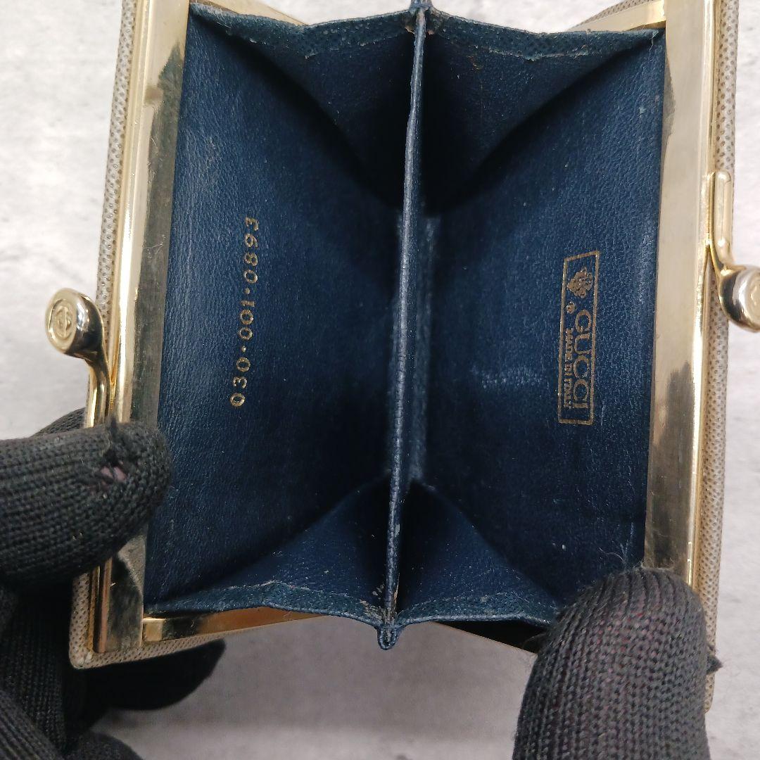 ✨希少✨ オールドグッチ GGロゴ コインケース 小銭入れ がま口 ゴールド金具 ✨希少✨ オールドグッチ GGロゴ コインケース 小銭入れ がま口