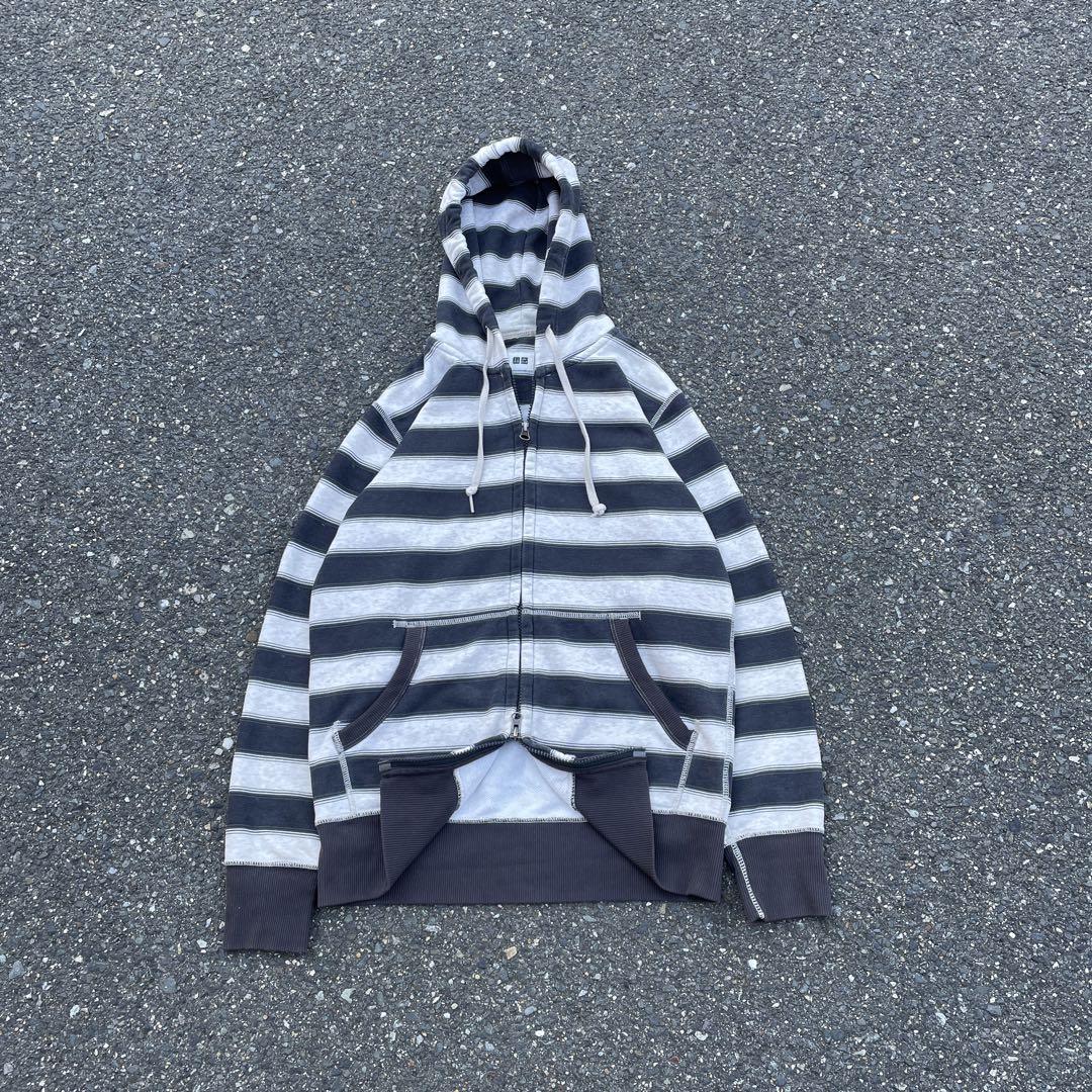 00s OLD UNIQLO ダブルジップパーカー Y2K グランジ 古着