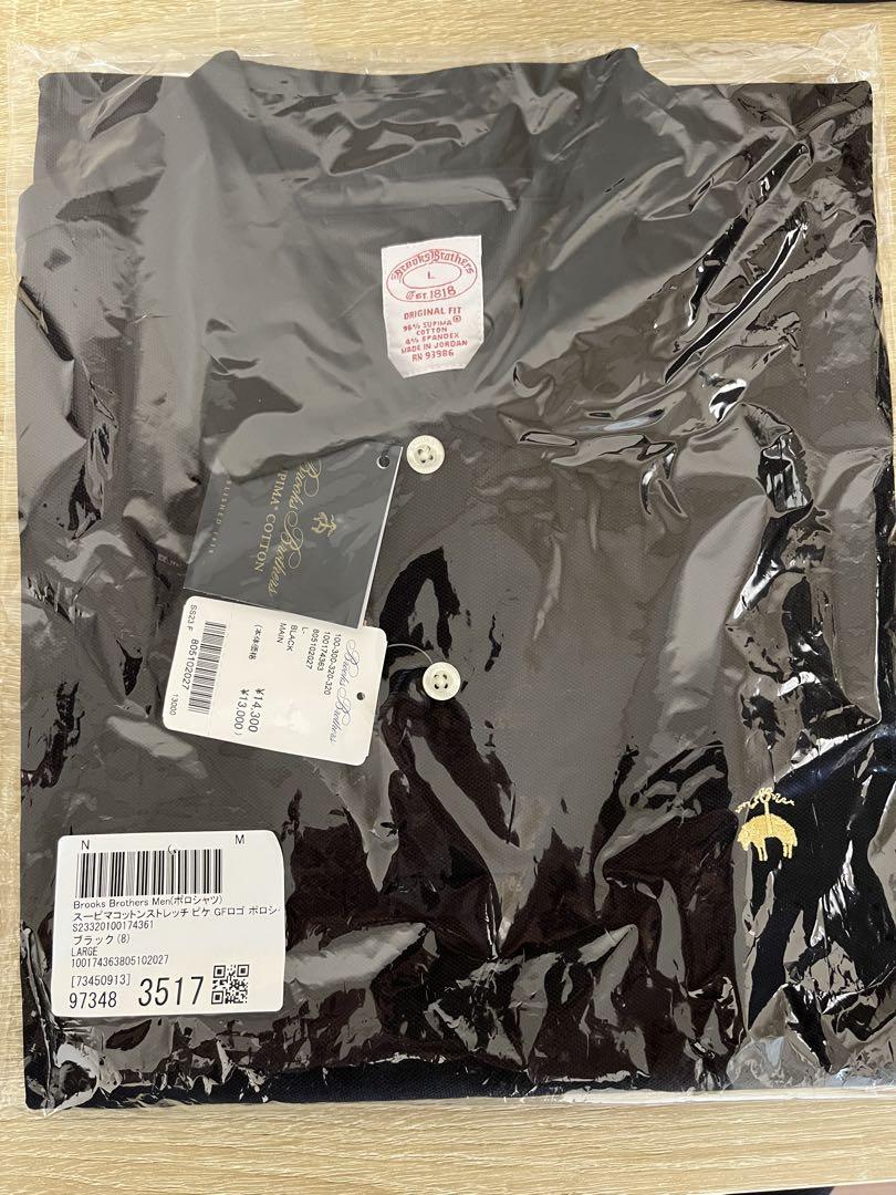 Brooks Brothers ブラック ポロシャツ L