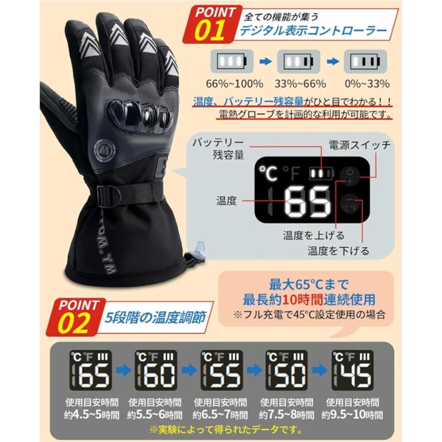 新品！電熱グローブ【国内バイク用品企業開発&デジタル表示コントローラー】