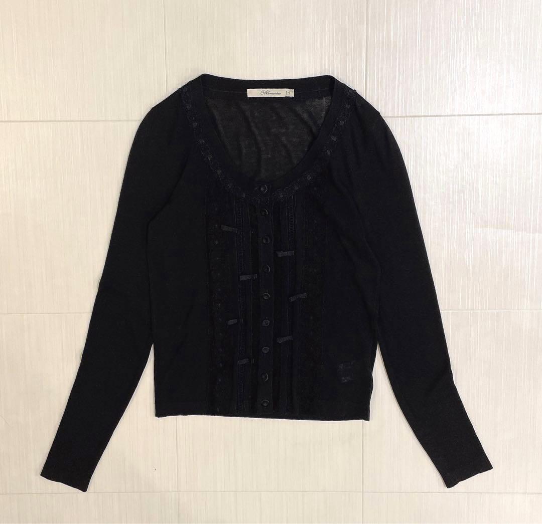 【初回限定】 ブルマリン 美品✨Blumarine アンサンブル リボン レース ニット トップス