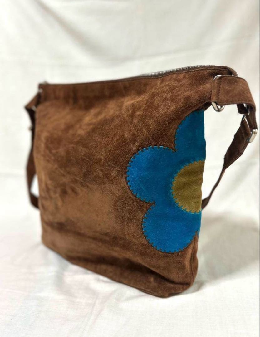 【極美品】CELINE セリーヌ 総スエード フローラル ショルダーバッグ