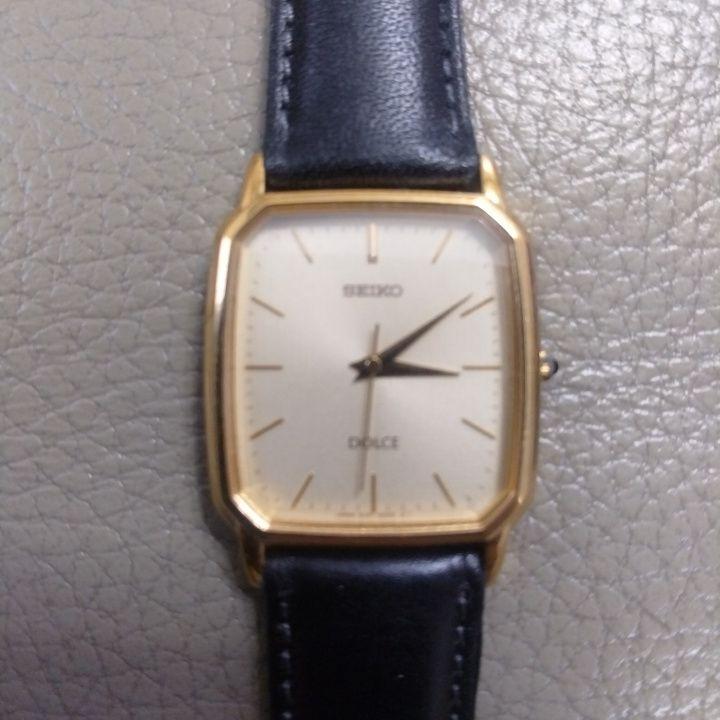 SEIKO DOLCE 電池とベルト交換済み稼働品メンズ腕時計