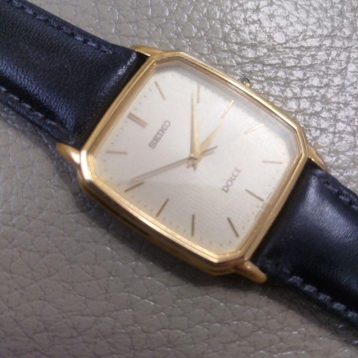 SEIKO DOLCE 電池とベルト交換済み稼働品メンズ腕時計
