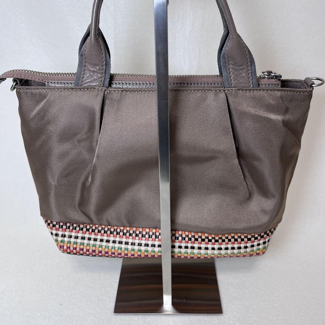 ☆未使用級☆ IBIZA イビザ 2way ショルダーバッグ ナイロン レザー