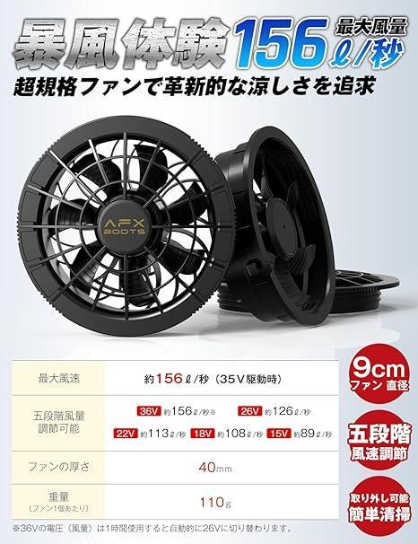 【M3065-120-90】空調服ァンバッテリーセット　36V