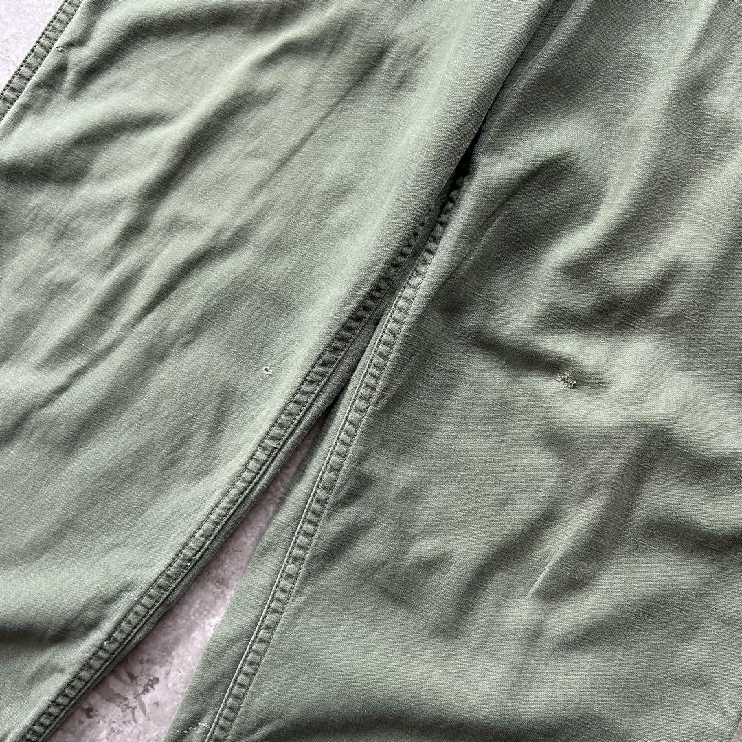 60s usarmy ベイカーパンツ オリーブ 32×33 コットンサテン