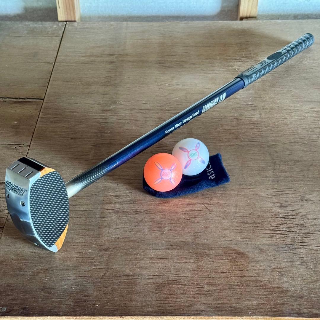 アシックス GOOD SHOT 右利き用 グラウンドゴルフクラブ 純正ボール付