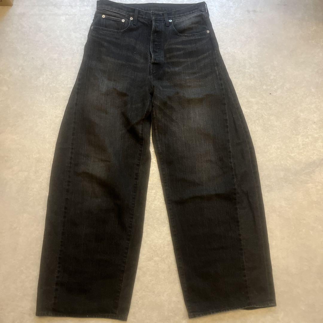 パンツ DEFORMATION WIDE DENIM JEANS BLACK L