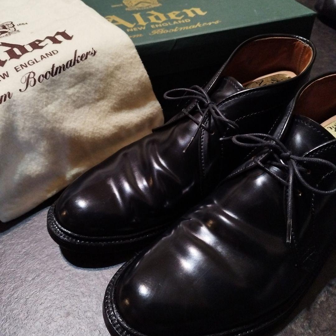 ALDEN 1340 US7.5E シェルコードバン ブラック
