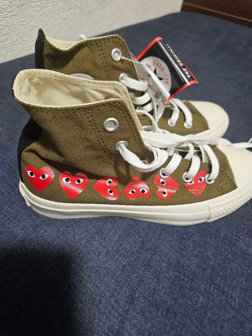 プレイ コム・デ・ギャルソン コンバース コラボスニーカー 24cm