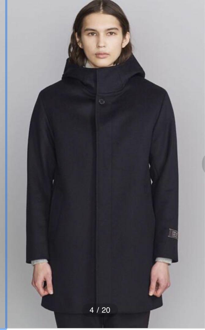 BEAUTY&YOUTH  120Sメルトンフーデッド コート
