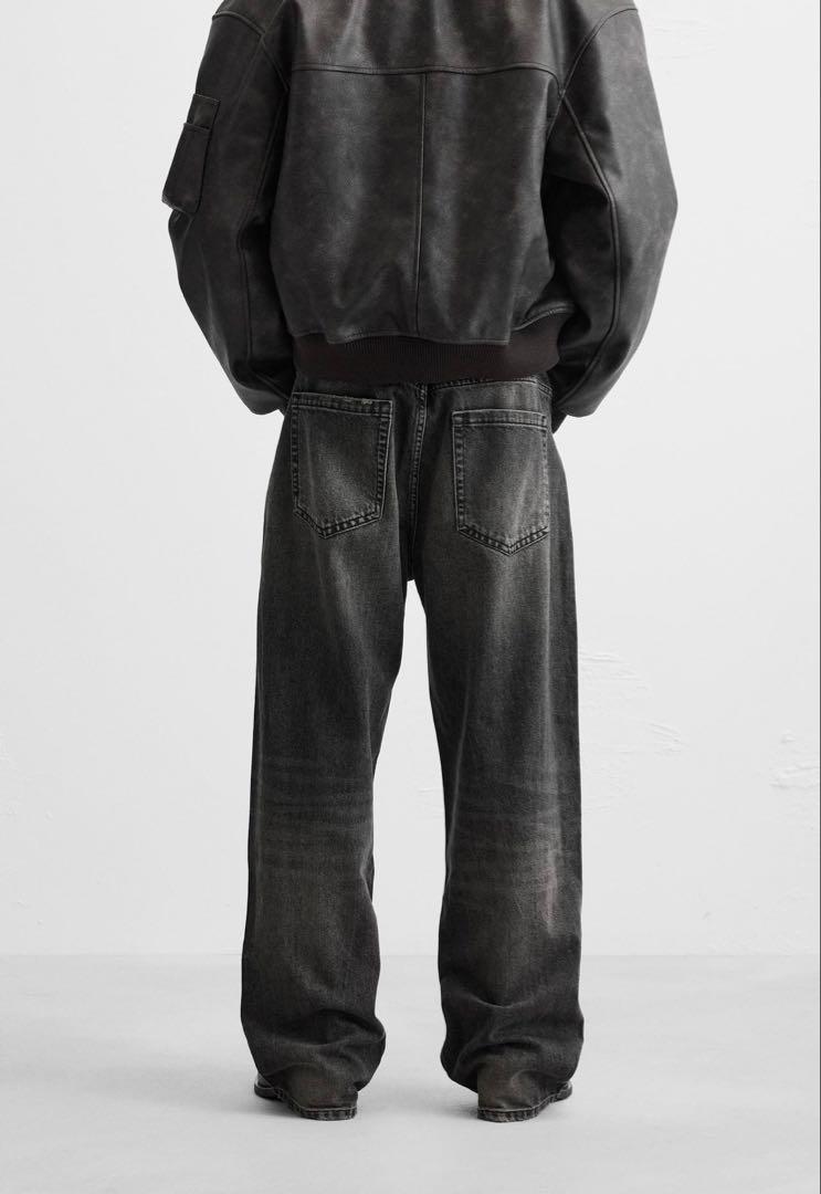 ZARA シームディテール バギー デニムパンツ 6045/401 ZARA】シームディテール バギー デニムパンツ 6045/401/822