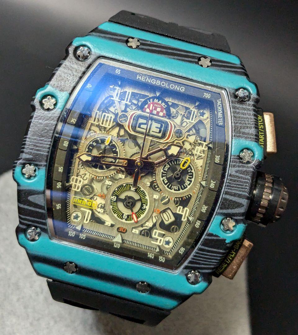 新品 腕時計 リシャールミルtype クオーツ オマージュ トノー クロノグラフ 新品 腕時計 リシャールミルtype クオーツ オマージュ トノー