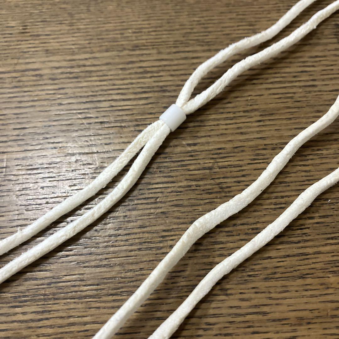 新品 ゴローズ皮ひも+ホワイトハーツビーズ 6mm 45cm｜Yahoo
