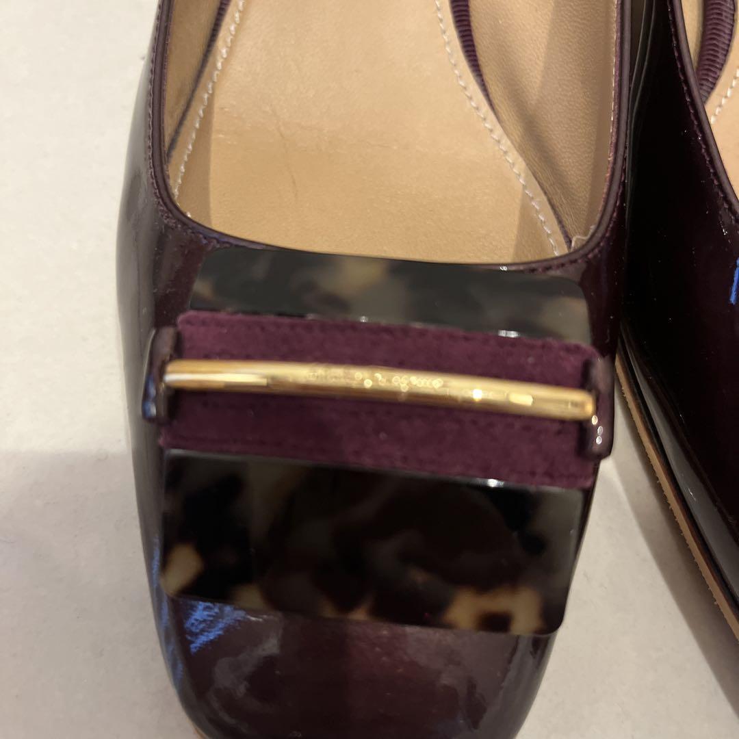 Ferragamo ワイン色　ローヒール