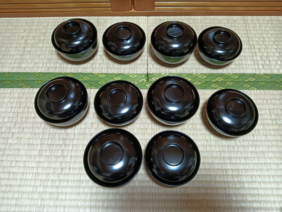 【茶道具整理中】輪島塗　 岡本陽斎作　小丸椀 ５組セット