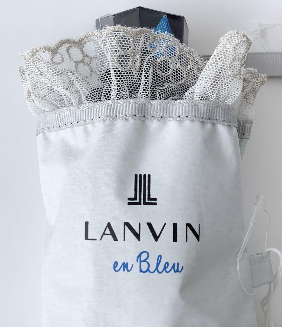 新品★ランバンオンブルー★軽量ドットフリル晴雨兼用折りたたみ傘/日傘★ホワイト白 新品☆ランバンオンブルー☆軽量ドットフリル晴雨兼用折りたたみ