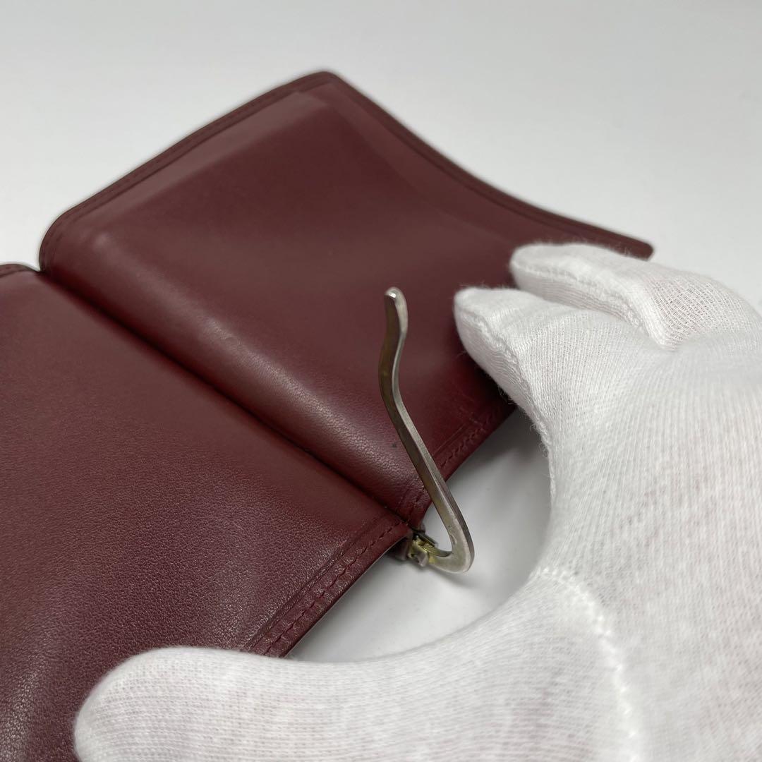 【良品】カルティエ 折り財布 マネークリップ レザー 正規品w2