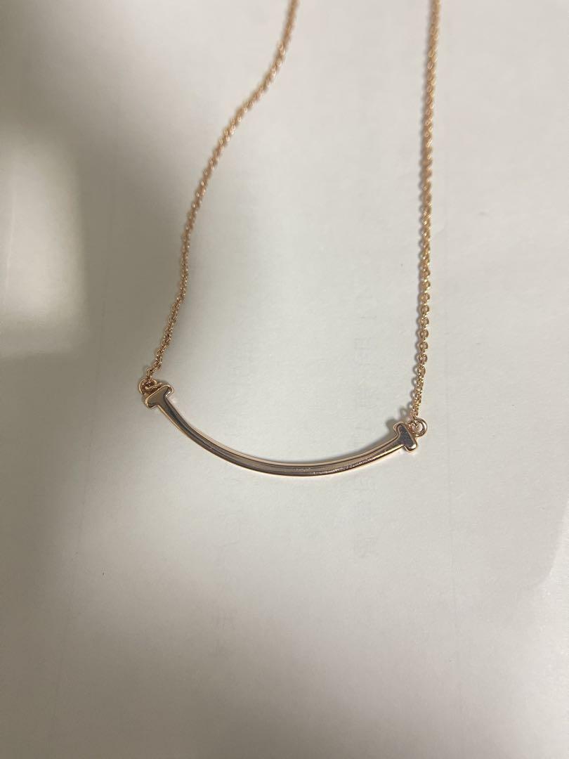 TIFFANY & CO K18ゴールド シンプルカーブネックレス