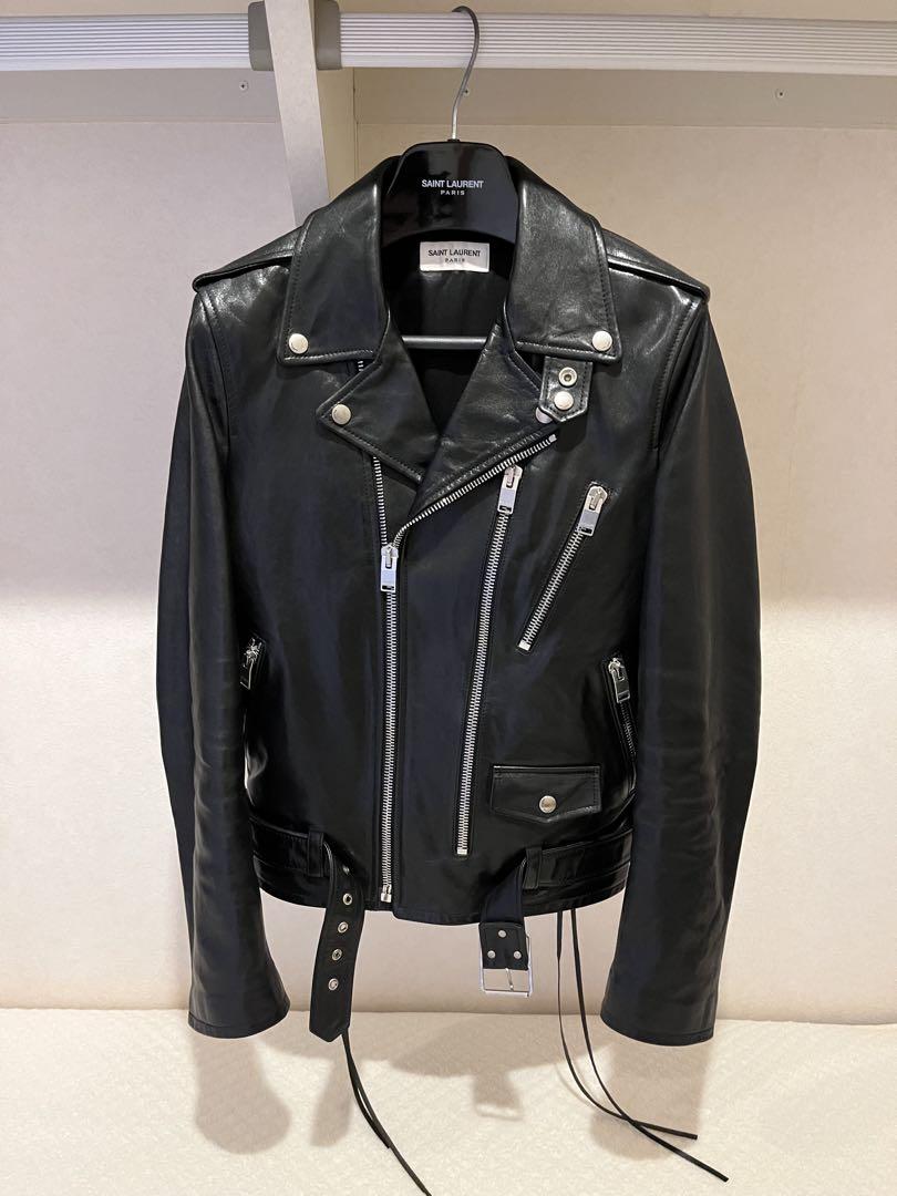 【キムタク愛用ブランド】SLOW GUN レザーシングルライダースジャケット 木村拓哉着用/定価64万】 サンローラン L17 ライダース レザー