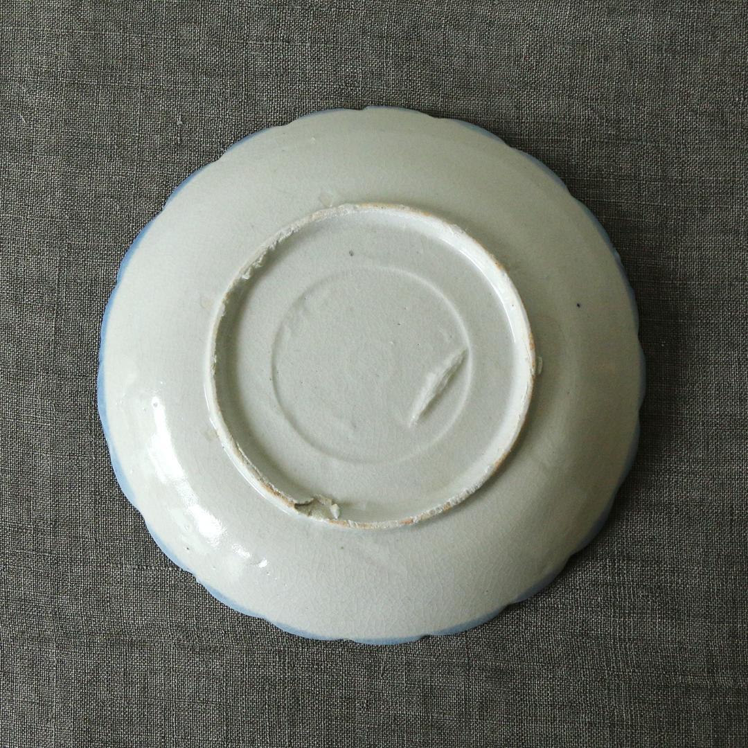台湾　古陶　鶯歌焼　輪花皿