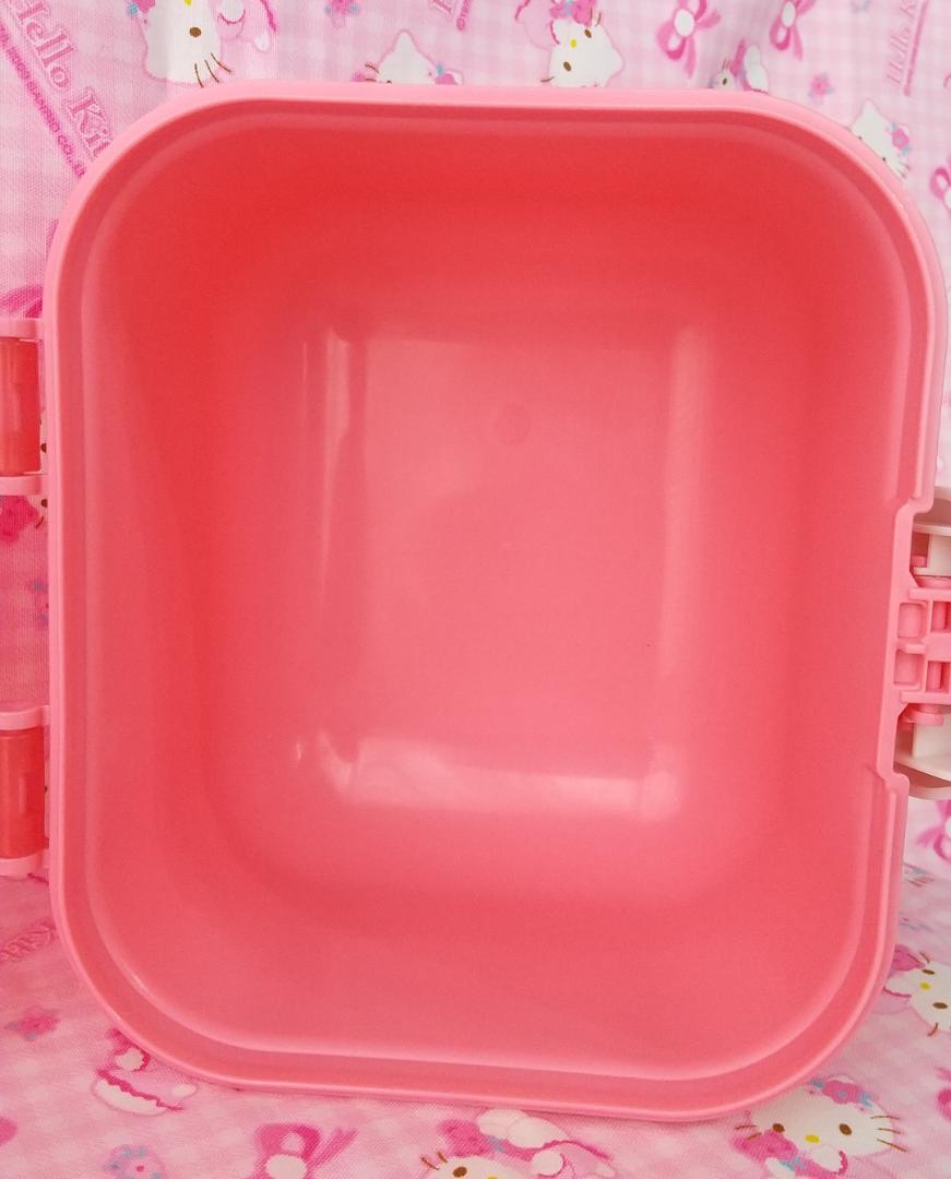キティ　トランク　小物入れ　メイクボックス　プラスチックケース　ぬいぐるみ