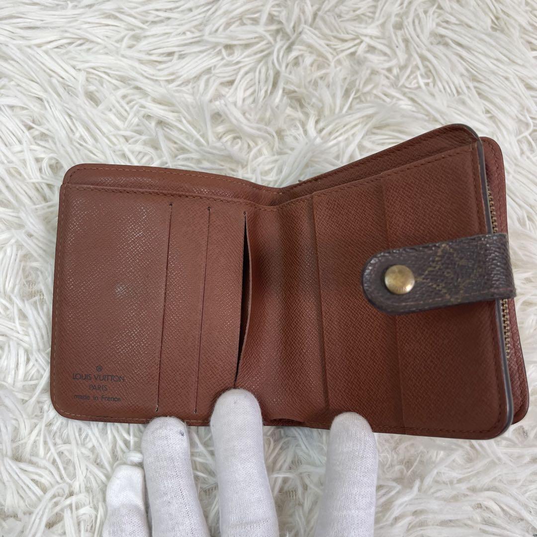 良品✨ヴィトン モノグラム コンパクトジップ 二つ折り 財布 M61667