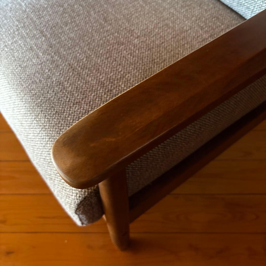 1人掛けソファ グレー ベージュ 無垢 1人掛けソファ グレー ベージュ 無垢