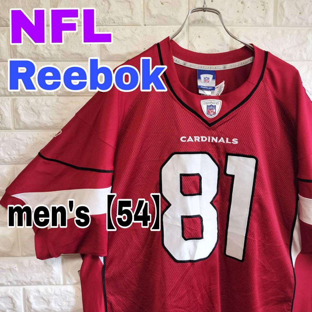 C948【NFL Reebok】ゲームシャツ81【メンズ54】レッド