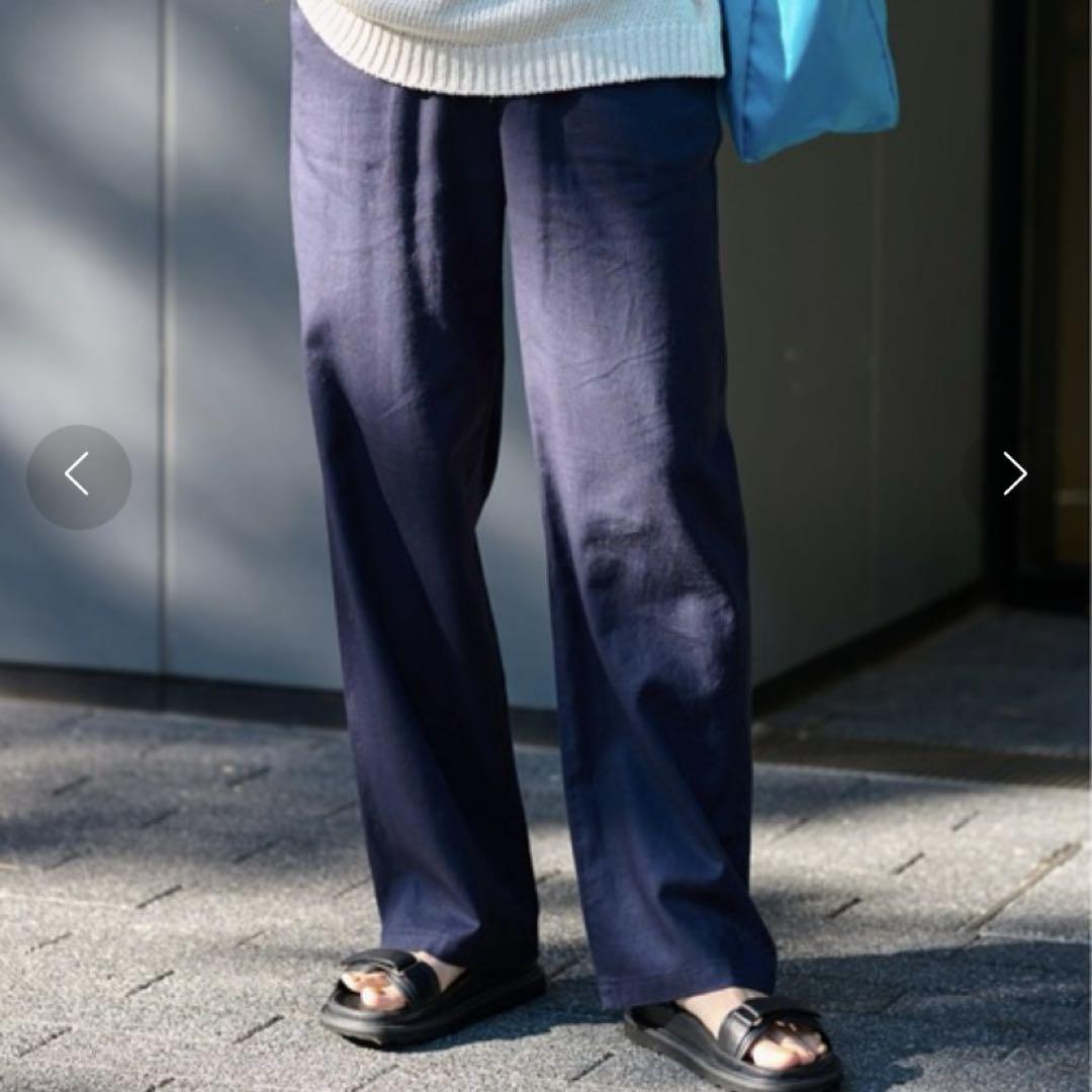 フレームワーク　レーヨンリネンツイルドロストパンツ　ネイビー ≪WEB限定追加≫レーヨンリネンツイルドロストパンツ（その他