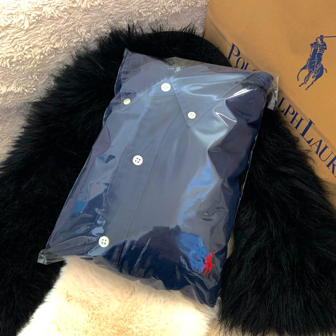 新品未着★Ralph Lauren 長袖シャツ Navy Blake 100%