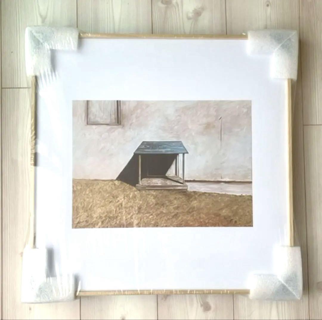 アートパネル プレミアムフレーム搭載 油絵 プリント 絵画 (ポーチ風景画)