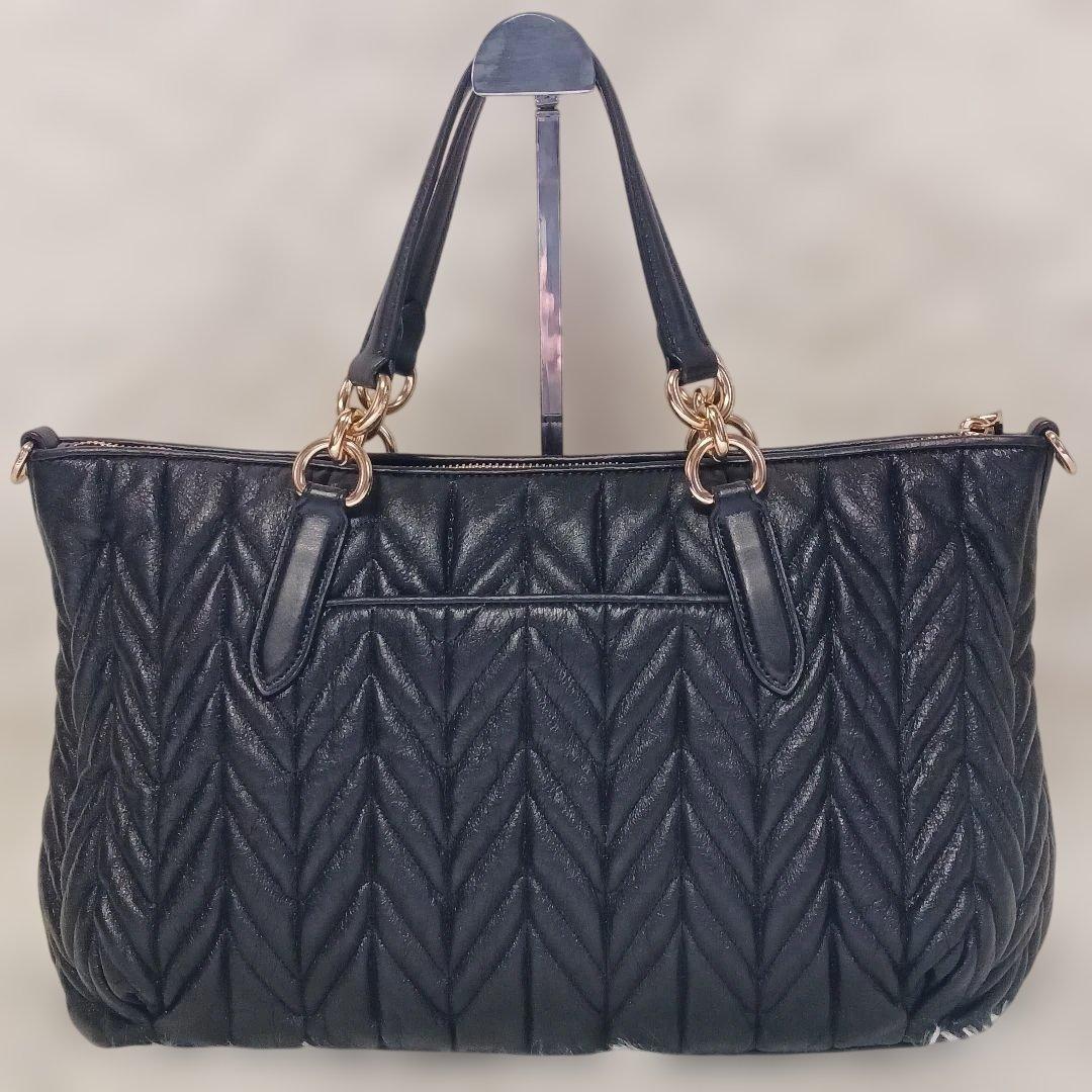 【美品】COACH コーチ 2wayサッチェル キルティング ショルダーバッグ 【美品】COACH コーチ 2wayサッチェル キルティング ショルダーバッグ