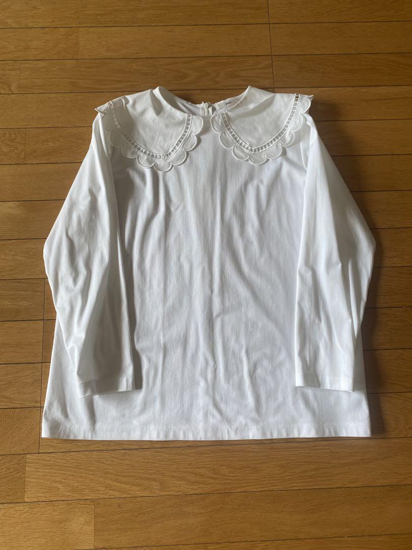 yori  スカラップロンT  ホワイト
