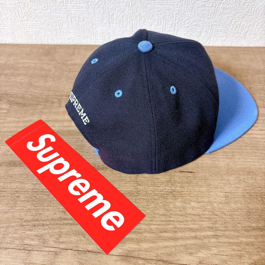 正規品　Supreme キャップ　帽子 アメリカ製　ブラック　ブルー　水色