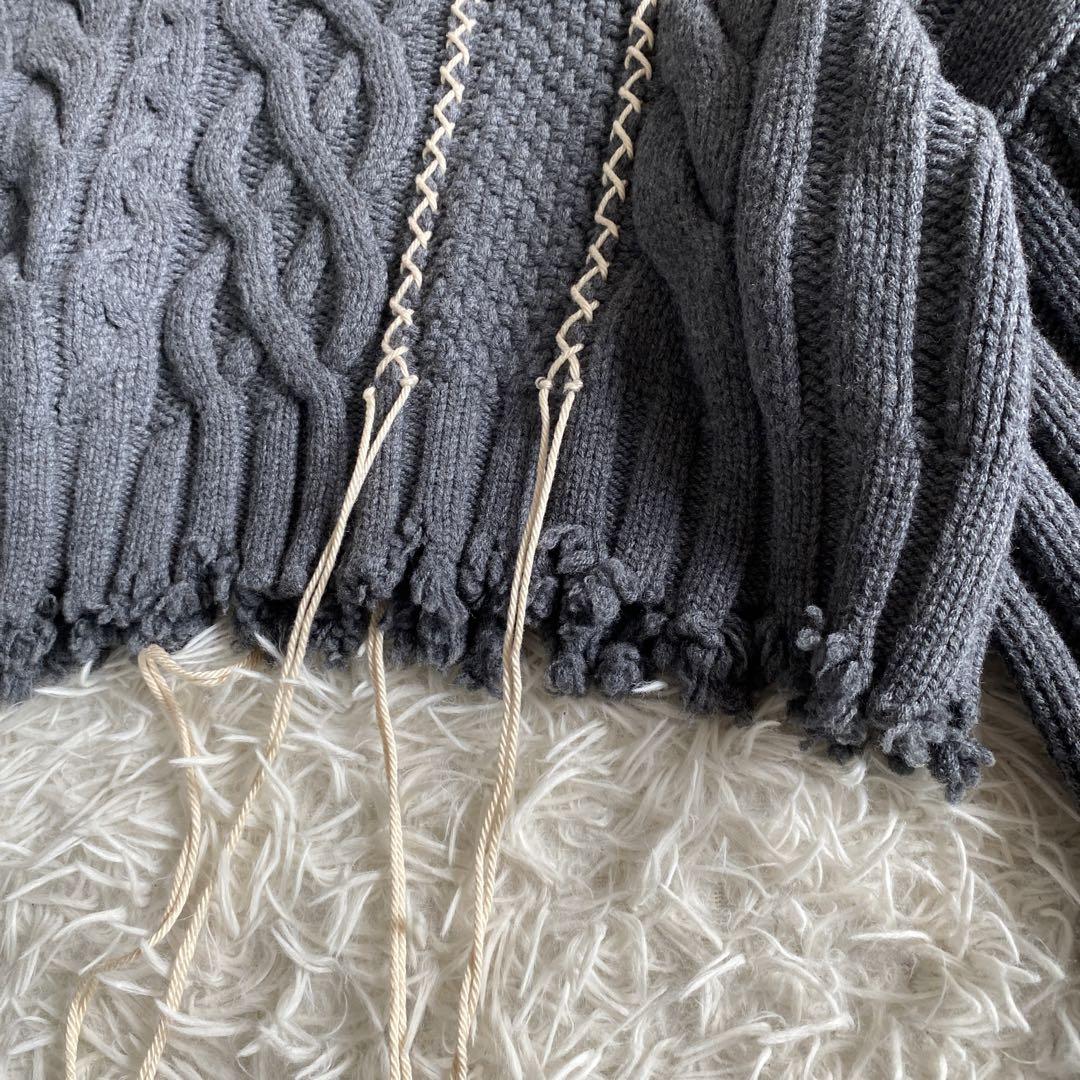 IRENE アイレネ　Mix Cable Pullover Knit グリーン