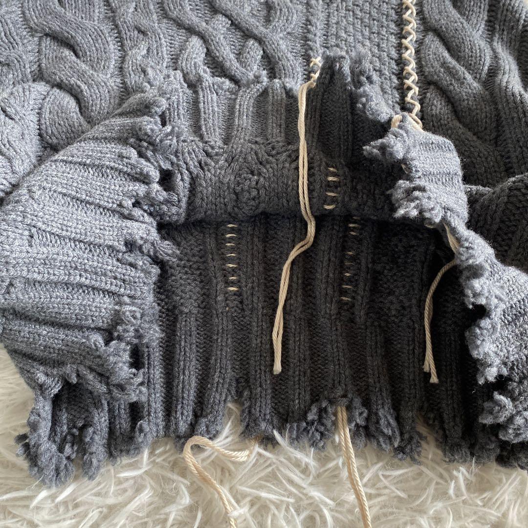 IRENE アイレネ　Mix Cable Pullover Knit グリーン