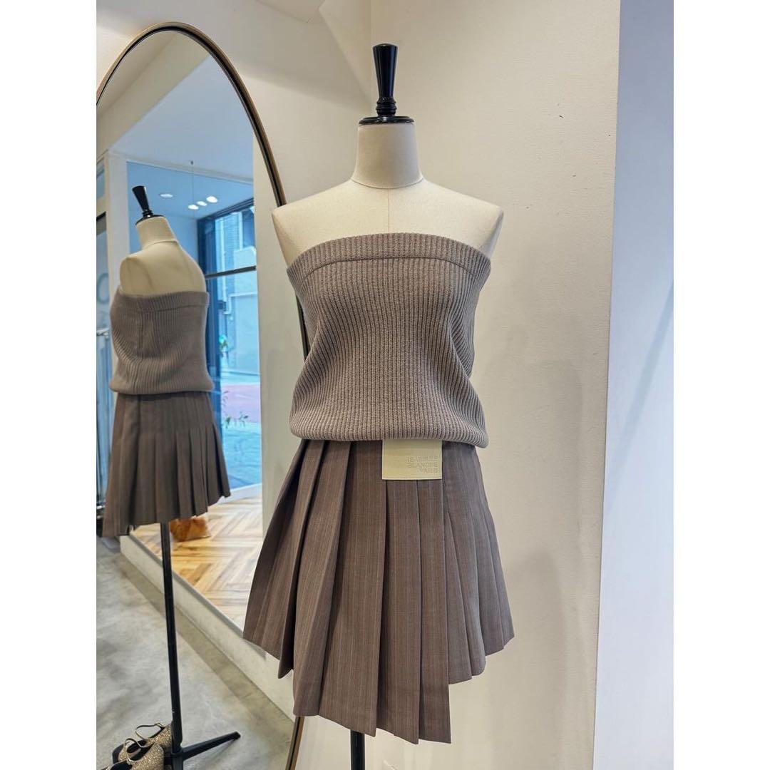 格安 ISABELLE BLANCHE プリーツスカート fs6S・Drawer