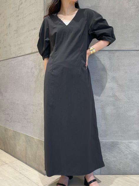 UNITED ARROWS N パフスリーブ Ｖネック ワンピース UNITED ARROWS（ユナイテッドアローズ）の「＜UNITED ARROWS＞N