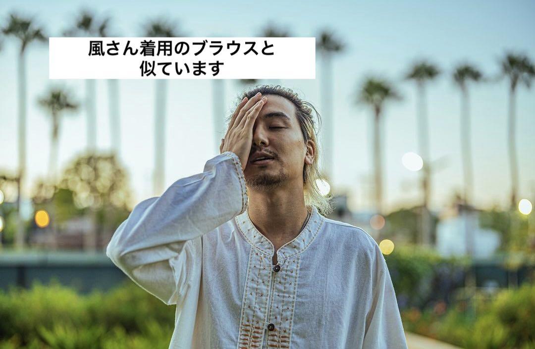 【メーカー直送】 コットン 刺繍 メルカリ - 藤井風 プルオーバー ミュージシャン